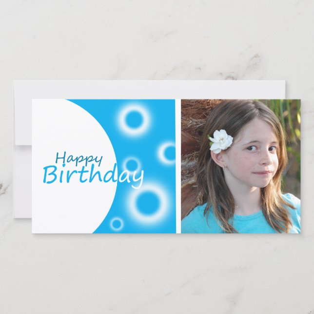 Feliz cumpleaños, bolas azules (Anverso)