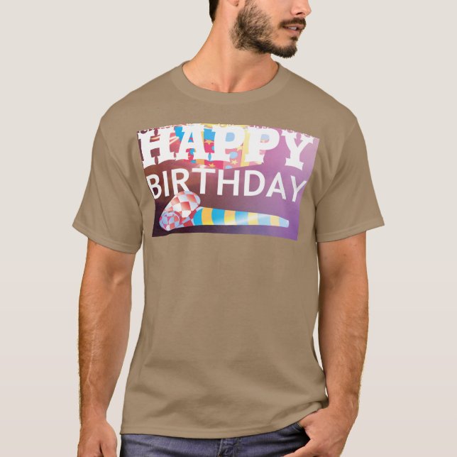 Feliz cumpleaños, buen día Personalizar camiseta (Anverso)