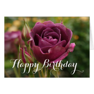 Feliz cumpleaños Burgundy Iceberg Rosa #1-2 Card