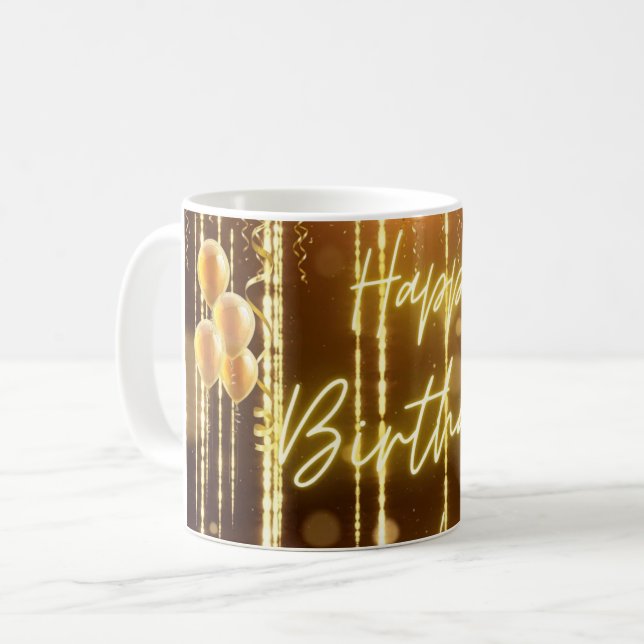 Feliz cumpleaños café Mug / Copa (Anverso izquierdo)