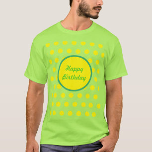 Feliz cumpleaños camiseta para adultos Neon Green