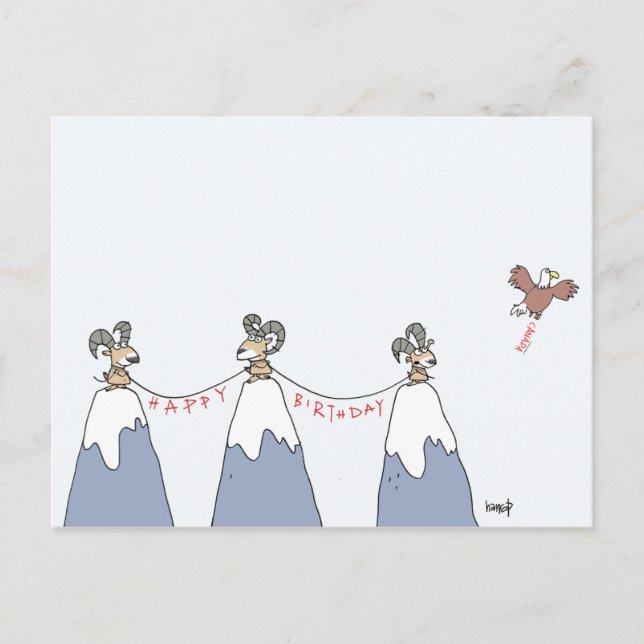 ¡Feliz cumpleaños Canadá! Postal (Anverso)