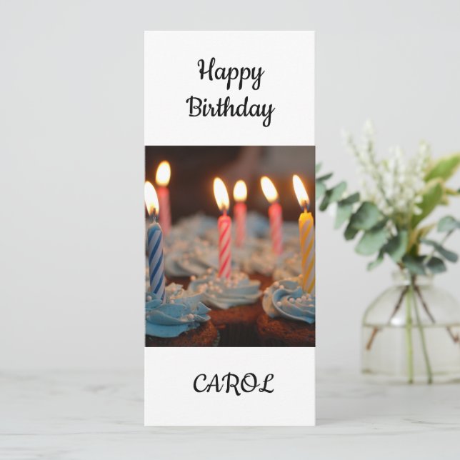 Feliz cumpleaños Carol (Anverso de pie)