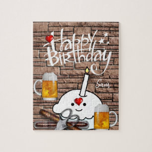 Feliz cumpleaños, cerveza de rompecabezas
