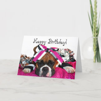 Feliz cumpleaños Cheerhead Boxer tarjeta de saludo