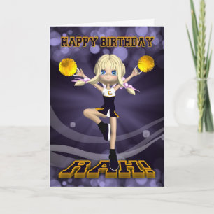 Feliz Cumpleaños, CheerLeader, Tarjeta de Saludo