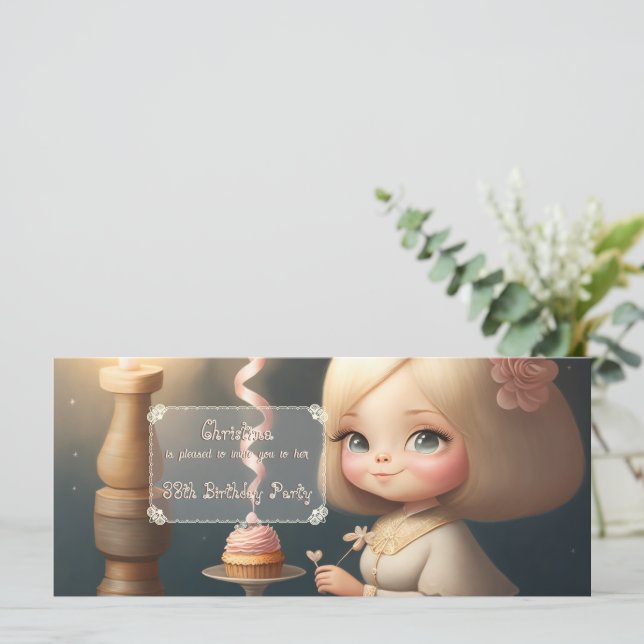 Feliz cumpleaños Chica 01 (Anverso de pie)