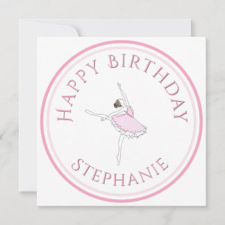 Feliz cumpleaños Chica bailarina bailarina rosada
