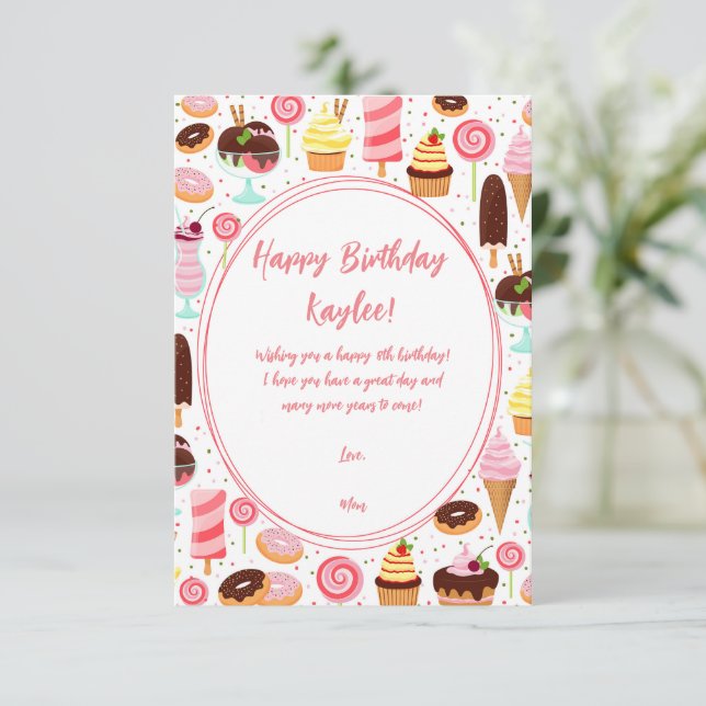 Feliz Cumpleaños Chicas Dulces Feliz Cumpleaños (Anverso de pie)