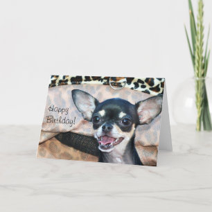 Feliz cumpleaños Chihuahua tarjeta de saludo