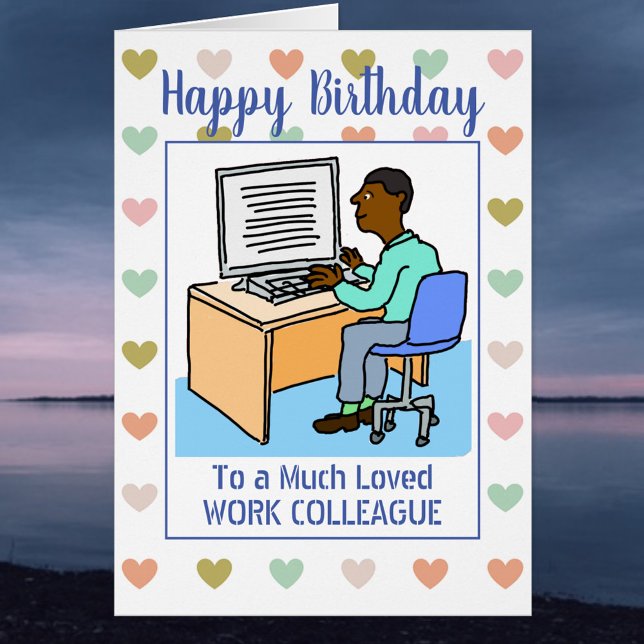 Feliz cumpleaños, colega de trabajo de oficina neg (Subido por el creador)