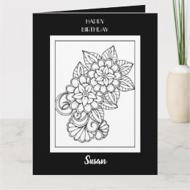 Feliz cumpleaños Colorante tarjeta de felicitación