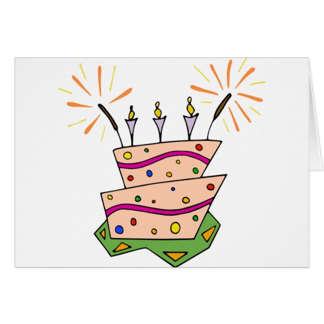 Feliz cumpleaños colorido (Anverso (Horizontal))