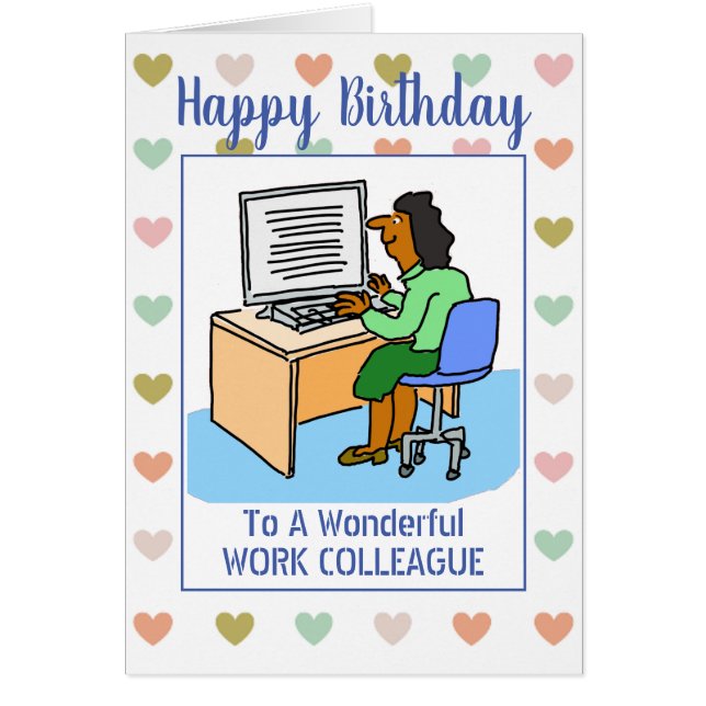 Feliz cumpleaños, compañero de trabajo de oficina  (Frente)