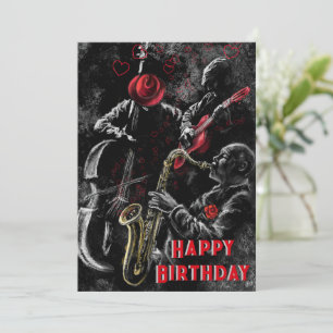 Feliz cumpleaños con banda de música de jazz