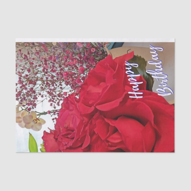 Feliz cumpleaños con el papel de los Rosas (Anverso)