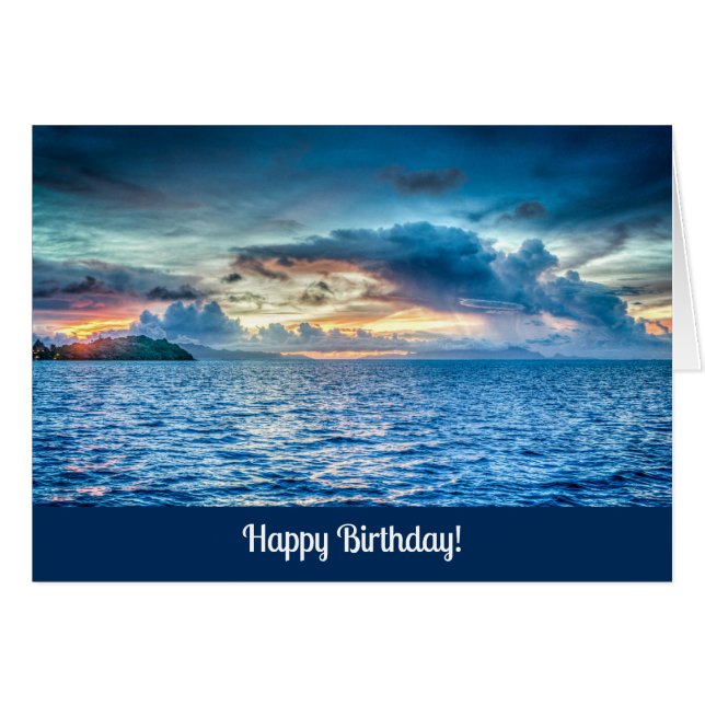 Feliz cumpleaños con fotos de Ocean View (Anverso (Horizontal))