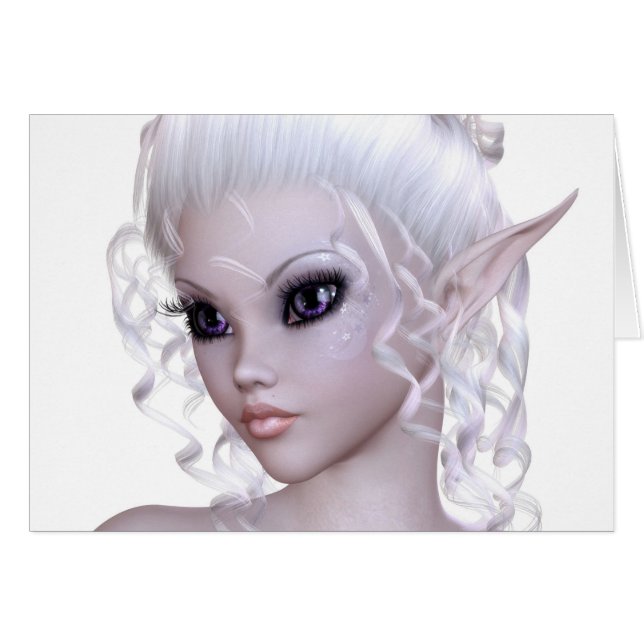 Feliz cumpleaños con la ninfa de hadas hermosa del (Anverso (Horizontal))