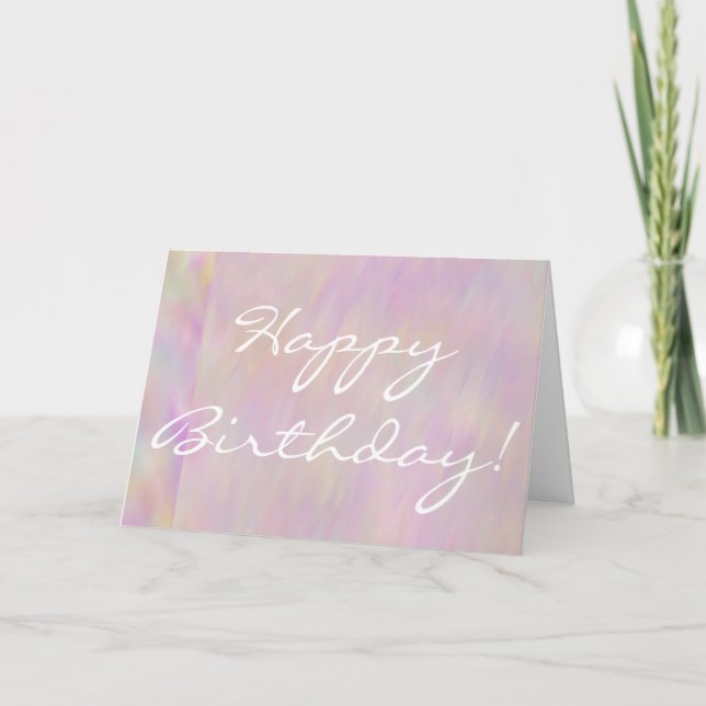 Feliz cumpleaños con la tarjeta de saludo Purple W (Anverso)