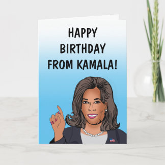 Feliz cumpleaños con la tarjeta Kamala Harris