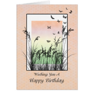 Feliz cumpleaños con mariposas