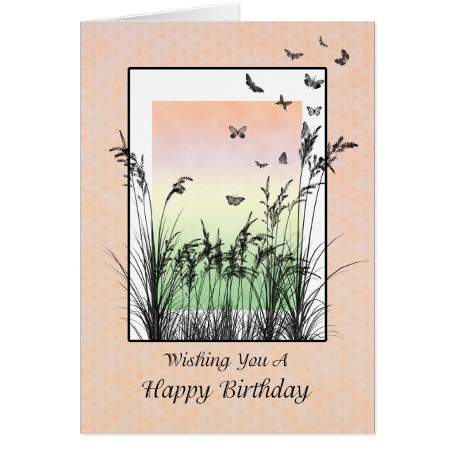 Feliz cumpleaños con mariposas (Frente)