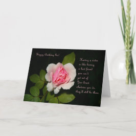 Feliz cumpleaños con tarjeta de Rosa