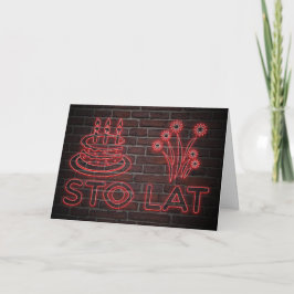 Feliz cumpleaños con tarjeta polaca
