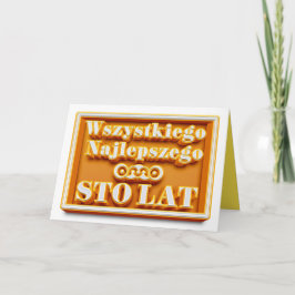 Feliz cumpleaños con tarjeta polaca