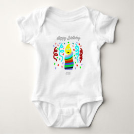 Feliz Cumpleaños con Velita para Bebé Jersey Bodys