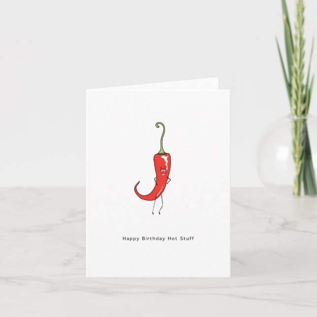 Feliz Cumpleaños Cosa Caliente. Tarjeta de Cumplea (Anverso)