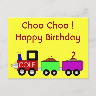 ¡Feliz cumpleaños de Choo Choo!! postal