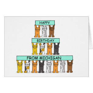 Feliz cumpleaños de gatos Personalizados de Michig