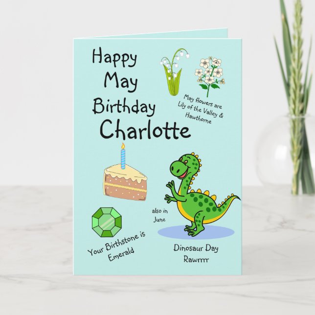 Feliz cumpleaños de mayo tarjeta de felicitación p (Anverso)