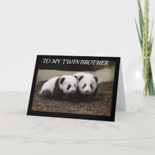FELIZ CUMPLEAÑOS DE MI **HERMANO DE TWIN** TARJETA