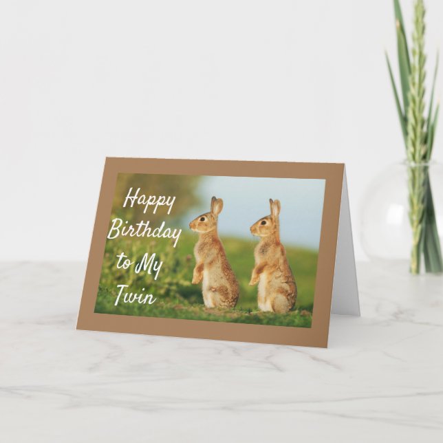 FELIZ CUMPLEAÑOS DE MI TARJETA "TWIN" (Anverso)