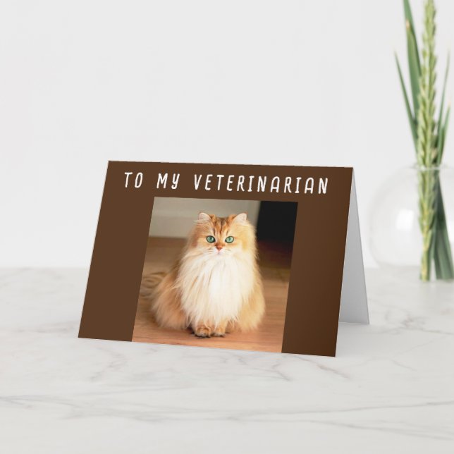 FELIZ CUMPLEAÑOS DE MI TARJETA **VETERINARIA** (Anverso)