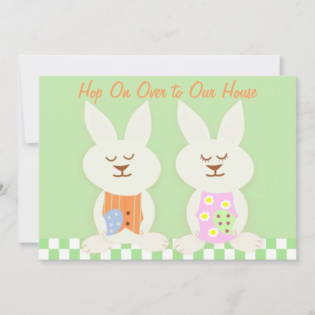 Feliz cumpleaños de Pascua Invitación al almuerzo (Anverso)