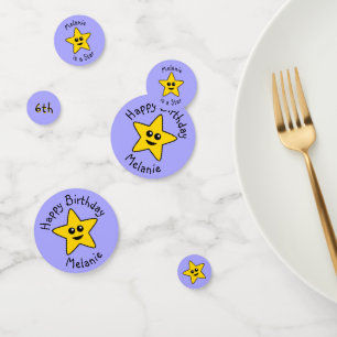 Feliz cumpleaños de Star Confetti