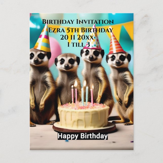 Feliz Cumpleaños de Suricata, Invitación a la Fies (Anverso)