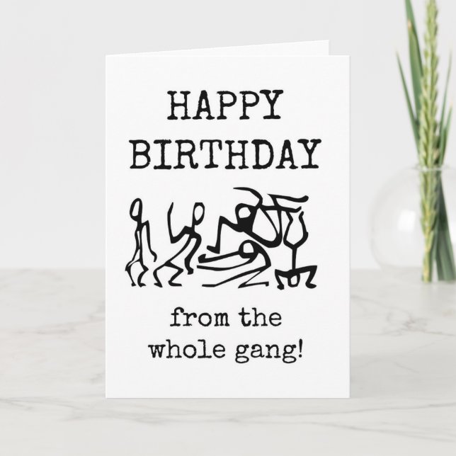 Feliz cumpleaños de todos nosotros, tarjeta de tra (Anverso)