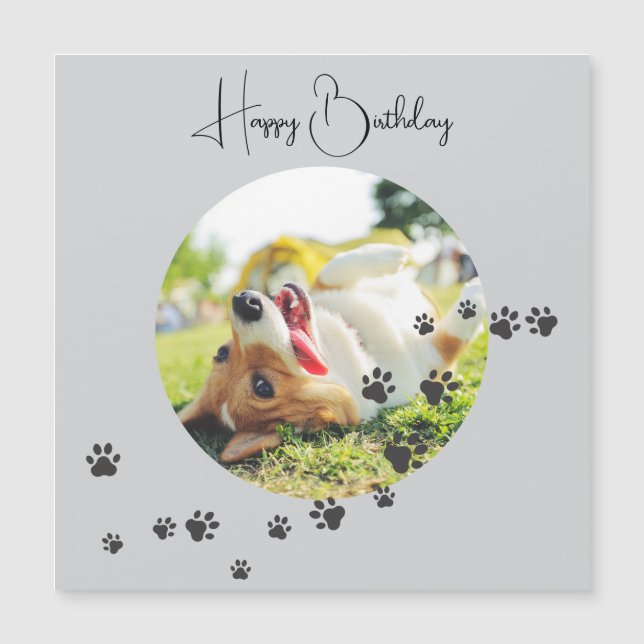 Feliz Cumpleaños de tu amigo peludo 2 Fotos   (Anverso)