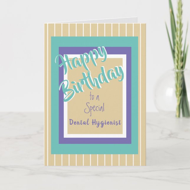 Feliz cumpleaños Dental Hygienist tarjeta de salud (Anverso)