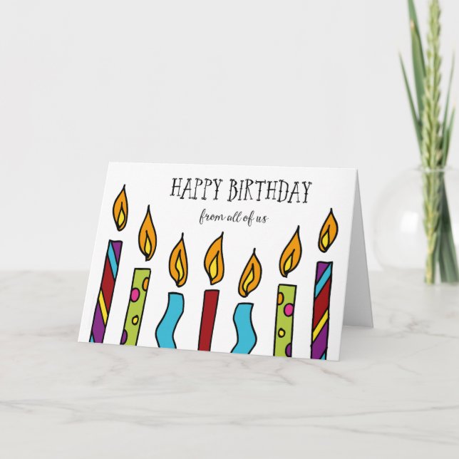 Feliz cumpleaños desde la tarjeta de todos nosotro (Anverso)