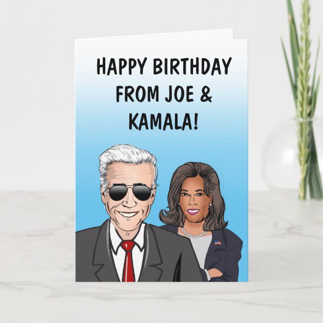 Feliz cumpleaños desde la tarjeta Joe & Kamala (Anverso)