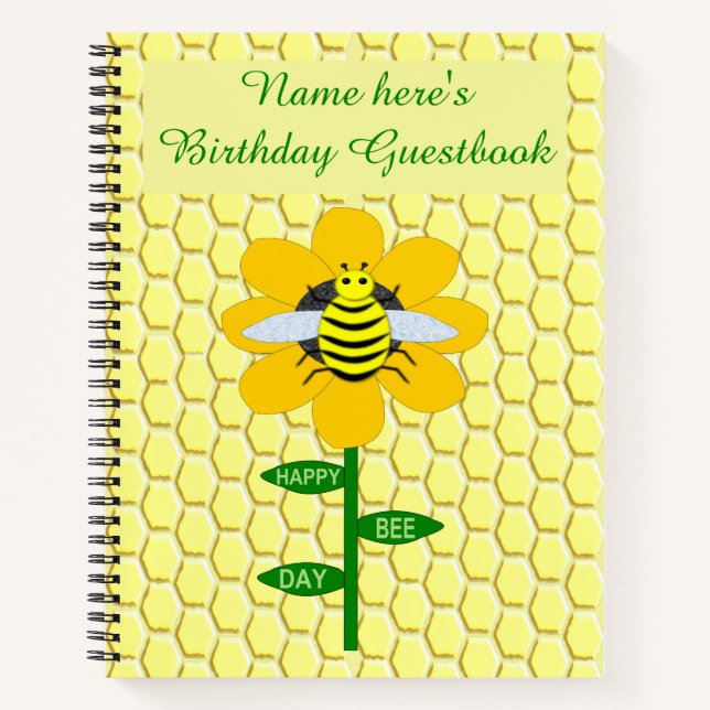 Feliz cumpleaños Día de la Abeja Abejorro Libro de (Anverso)