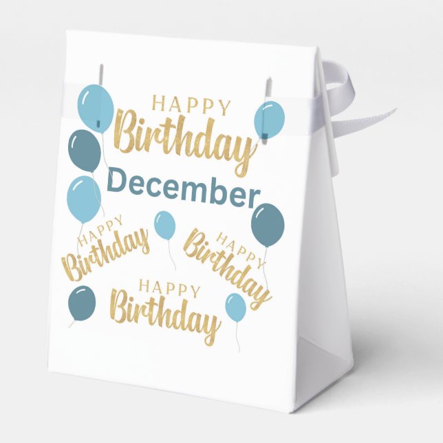 Feliz cumpleaños diciembre cumpleaños caja de favo (Reverso)