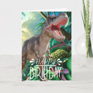 Feliz cumpleaños Dinosaurio T Tarjeta Jurásica Rex
