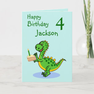 Feliz cumpleaños Dinosaurio tarjeta de felicitació