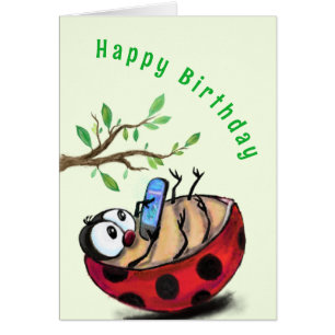 Feliz cumpleaños divertida Ladybug
